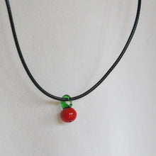 Load image into Gallery viewer, Lampwork Apple Cord Necklace
