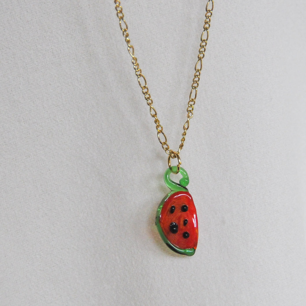 Lampwork Watermelon Necklace