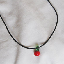 Load image into Gallery viewer, Lampwork Apple Cord Necklace
