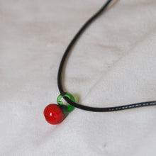 Load image into Gallery viewer, Lampwork Apple Cord Necklace
