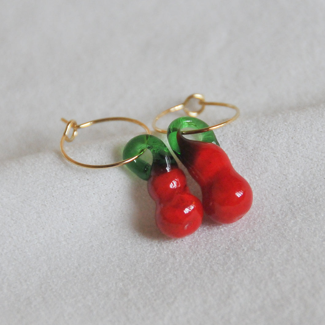 Lampwork Fruit Hoops