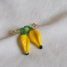 Load image into Gallery viewer, Lampwork Banana Hoops
