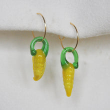 Load image into Gallery viewer, Lampwork Corn Hoops
